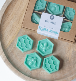 Sedona Sunrise Wax Melts Aloe + Agave +Patchouli | Honeycomb Tarts Pack of 6