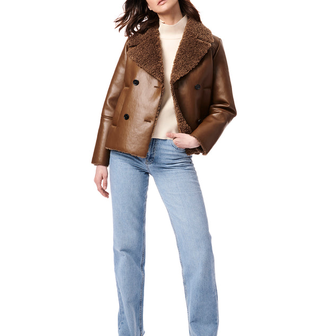 In the Mix Vegan Leather-Fur Jacket