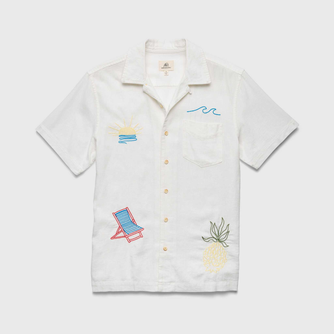 Mariner Camp Collar Shirt - Brilliant White