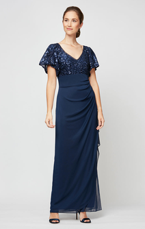 Irene Embroidered Sequin Gown
