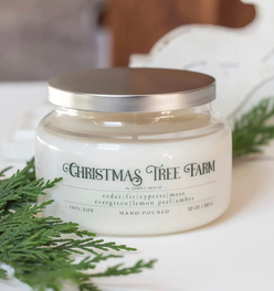 Christmas Tree Farm Soy Candle  | Cypress + Cedar + Fir + Amber - 10 oz