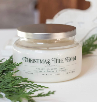 Christmas Tree Farm Soy Candle  | Cypress + Cedar + Fir + Amber - 10 oz