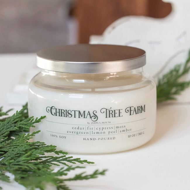 Christmas Tree Farm Soy Candle  | Cypress + Cedar + Fir + Amber - 10 oz-gallery-29734901710918