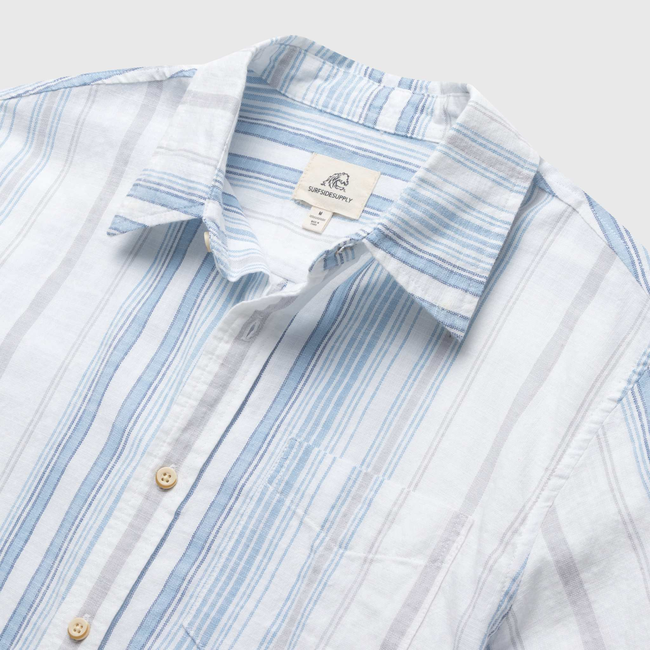 Joey Stripe Shirt - White Combo-gallery-42415423062274