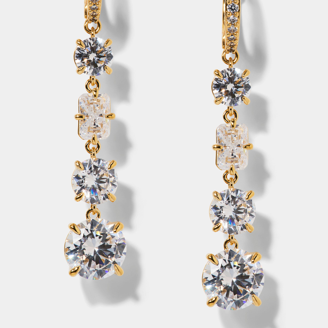 STELLAR CZ LINEAR LEVERBACK EARRINGS-gallery-48486080643331