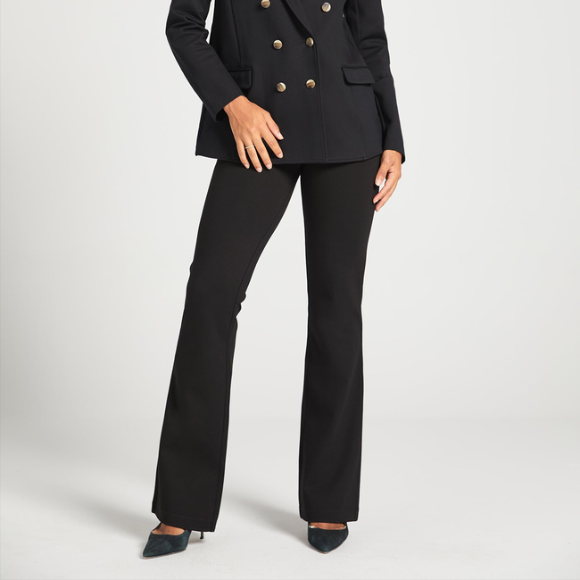 Two-Pocket Dress Pant Yoga Pant | Bootcut (Black)-gallery-41953488830716