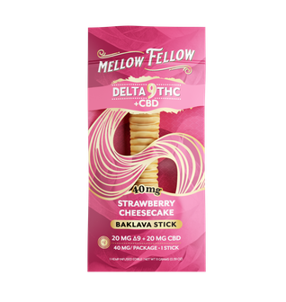 Delta 9 THC + CBD Baklava Sticks - Strawberry Cheesecake 40mg