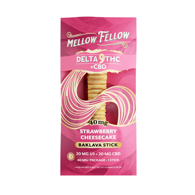 Delta 9 THC + CBD Baklava Sticks - Strawberry Cheesecake 40mg-gallery-37933135462606
