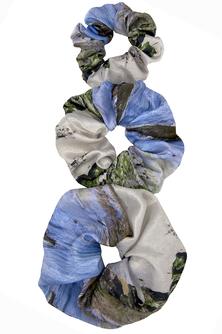 Babs Eco-chic scrunchies - California Beach Print - Set of 3 Sizes