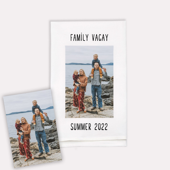 Custom Photo White Kitchen Tea Towel-gallery-38233198395615