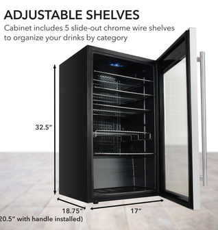 Whynter BR‑130SB 127‑Can Stainless Beverage Fridge