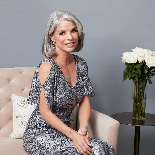 Caroline Flutter Sleeve Sequin Gown-gallery-40286102257920