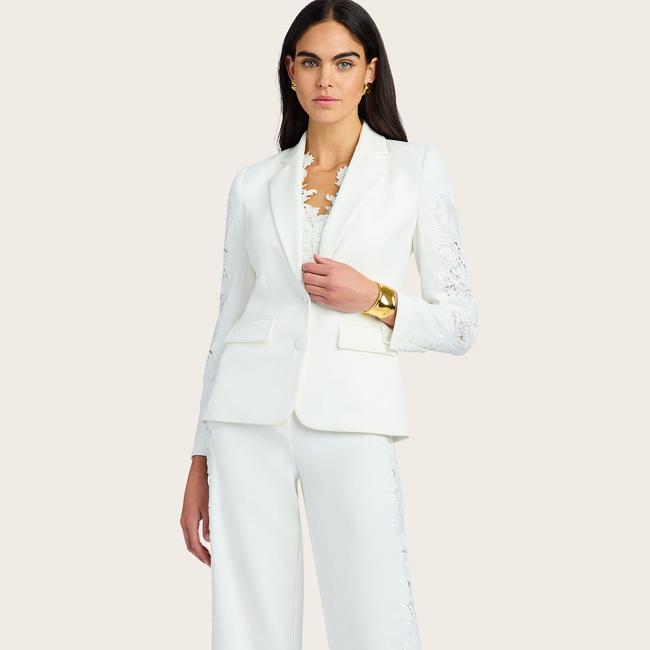 Venturi Lace Combo Blazer-gallery-43573044183290