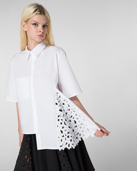 Short sleeve shirt with laser-cut detail - PASKAL