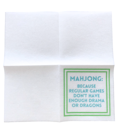 MAHJONG NAPKINS | 5'' x 5'' Luxury, Linen-Feel, Eco-Friendly