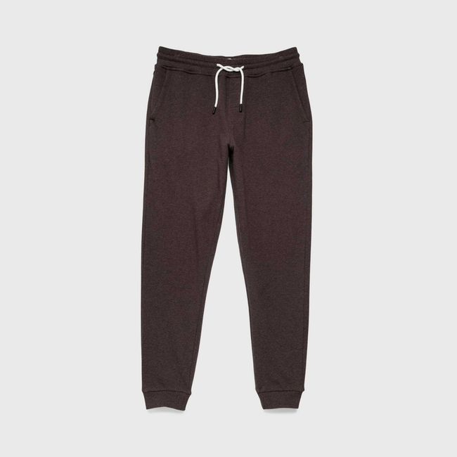 Dune Drawstring Terry Jogger - Brown Heather-gallery-44025293897986