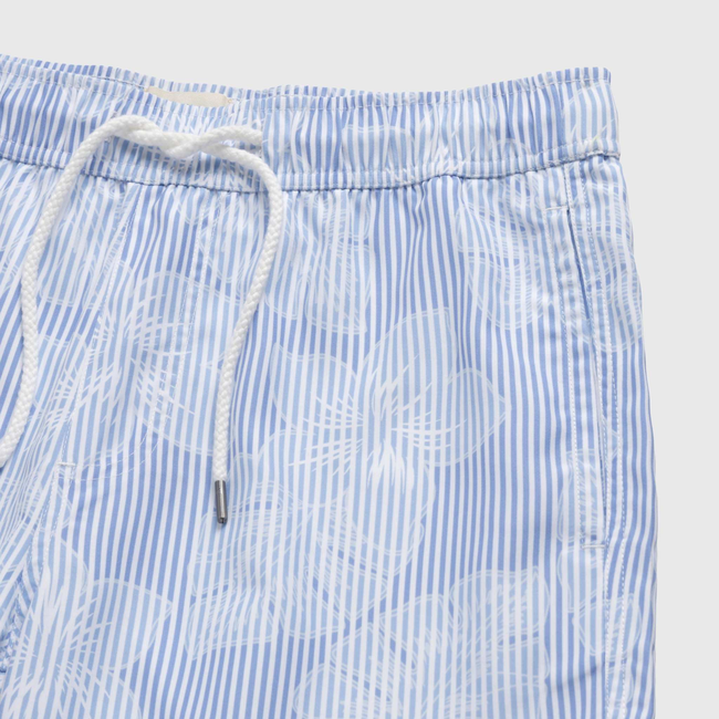 Jimmy 5" Stripe Floral Volley - Blue-gallery-47040690454786