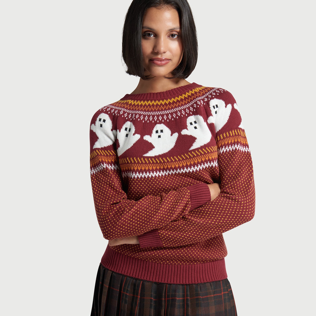 You've Been Ghosted Fair Isle Sweater-gallery-37010574606507