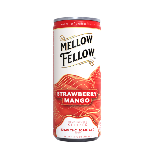 Delta 9 THC + CBD Seltzer Beverage 20MG - Strawberry Mango-gallery-38138968899790