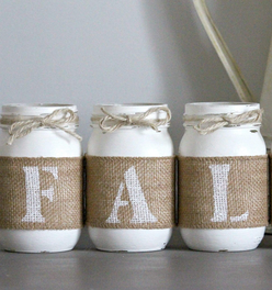 White Farmhouse Fall Home Decor | Fall Table Centerpieces - Two Sided