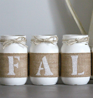 White Farmhouse Fall Home Decor | Fall Table Centerpieces - Two Sided