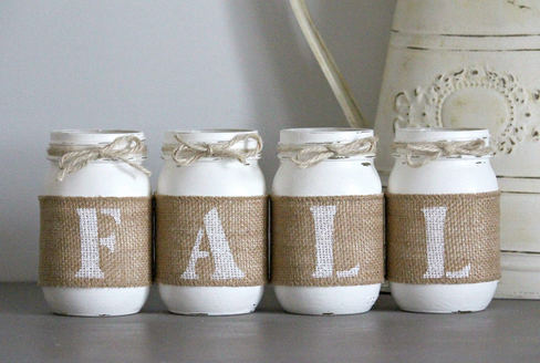 White Farmhouse Fall Home Decor | Fall Table Centerpieces - Two Sided