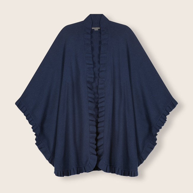 Volant Knitted Cashmere Cape-gallery-44238226194712