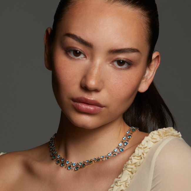 STELLAR MULTI STONE BOLD COLLAR NECKLACE-gallery-48513062240515
