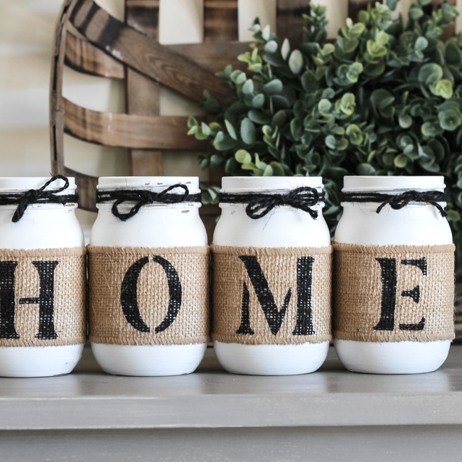 Mason Jar Set Home Decor | Farmhouse Table Centerpiece-gallery-13877287780422