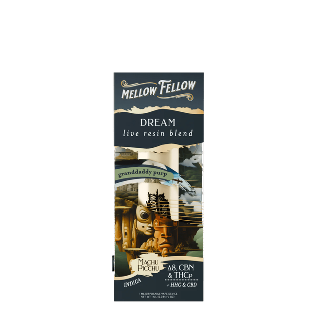 Dream Blend - Live Resin 1ml Disposable Vape - Granddaddy Purp (Indica)-gallery-37327671099598