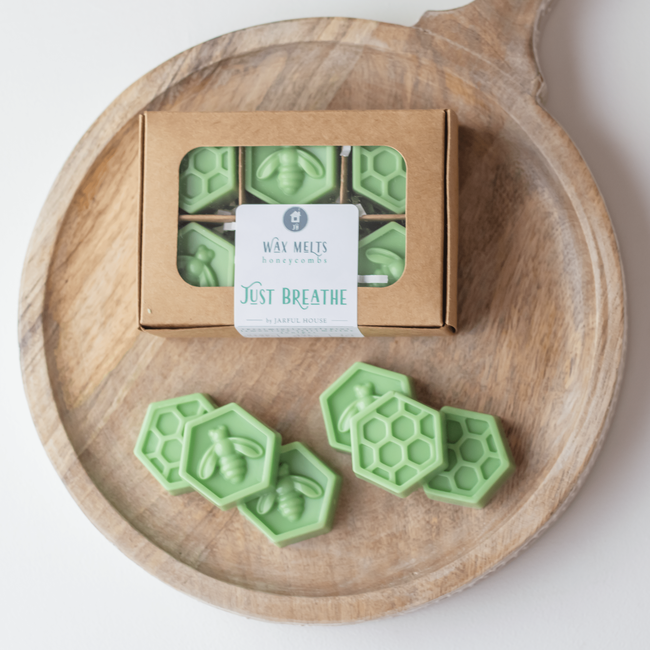 Just Breathe Wax Melts Honeycombs Pack of 6 - Eucalyptus + Lemon + Juniper-gallery-29494984474694