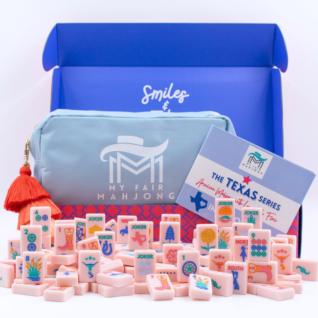 THE TEXAS SERIES | Mahjong with Lone Star Flair | Rodeo Pink Tile-gallery-50981927944503