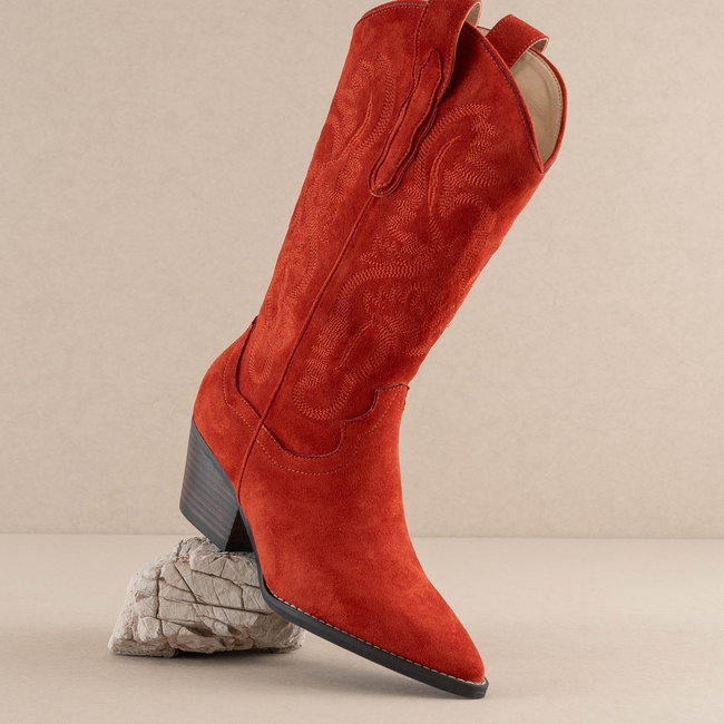 The Amaya | Red Classic Western Boot-gallery-36292312072369