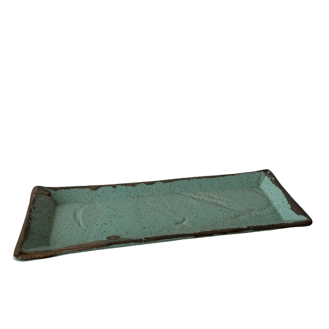 Medium Rectangular Tray in Echeveria Teal-gallery-39774129750205
