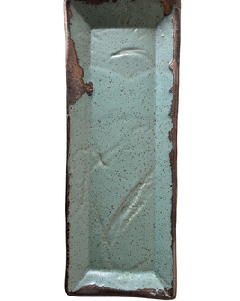 Medium Rectangular Tray in Echeveria Teal