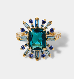 STELLAR MULTI STONE HALO RING