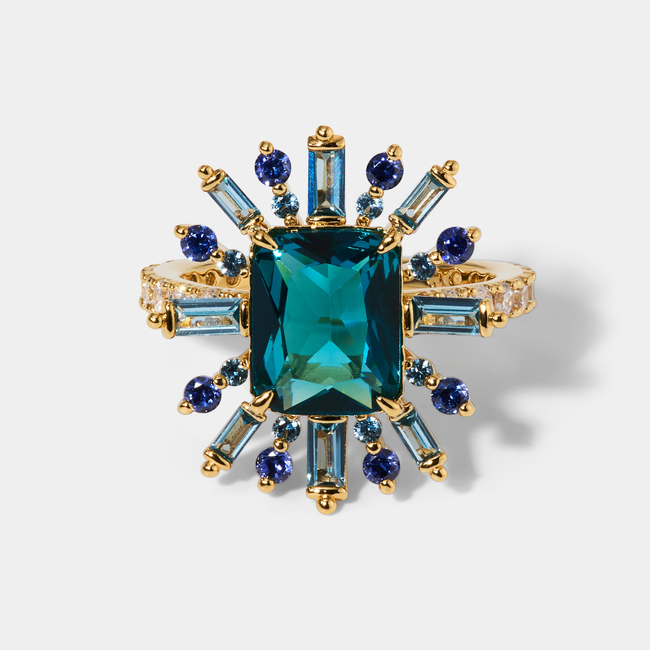 STELLAR MULTI STONE HALO RING-gallery-48508852896003
