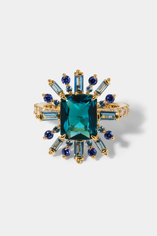 STELLAR MULTI STONE HALO RING