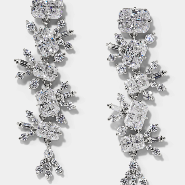 STELLAR CASCADE CZ LINEAR EARRINGS-gallery-48486087622915