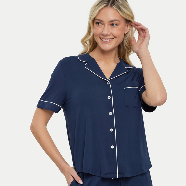 Short Sleeve Bamboo Pajama Set-gallery-41438903927024