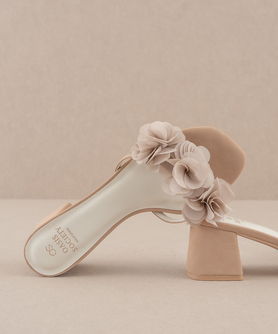 The Noor | Dusty Pink Romantic Petal Detail Heels