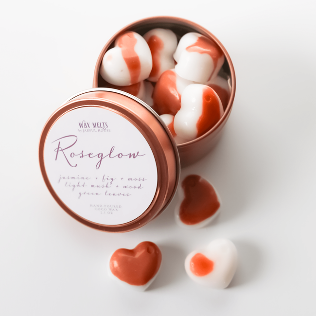 Roseglow Wax Melts | Floral Scent Fig + Jasmine + Wood + Moss-gallery-30873982238790