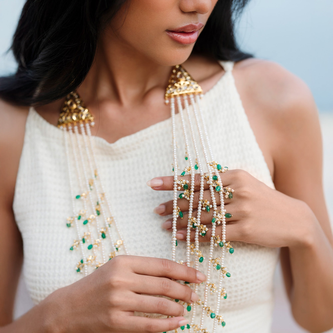 Verdant Panchjanya Necklace-gallery-36645905465401