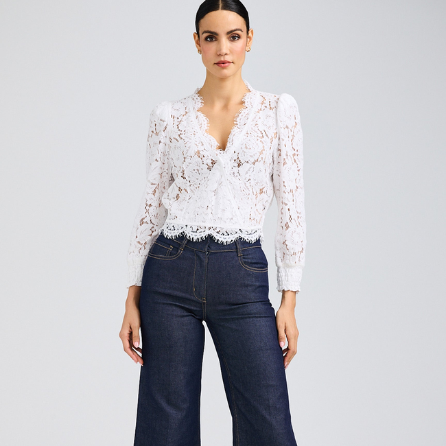 Kairi Lace Wrap Blouse-gallery-42933077672186