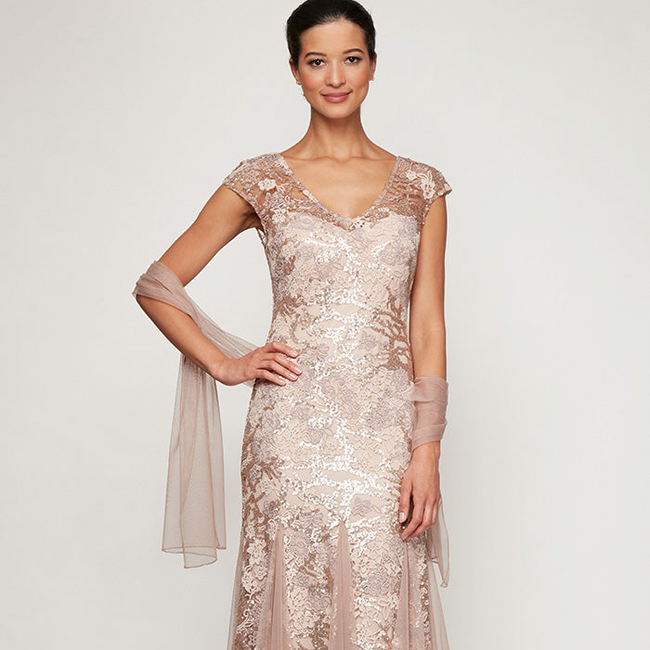 Petite - Emily Embroidered Fit and Flare Dress-gallery-42510660960512