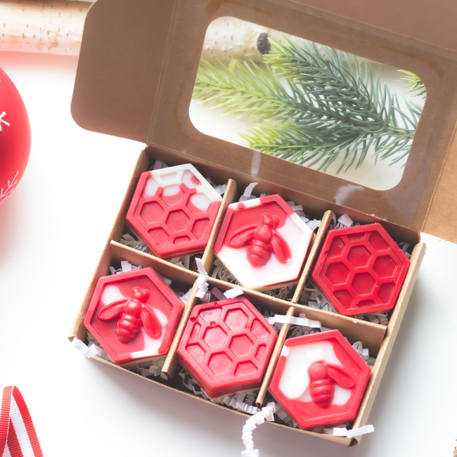 Christmas Wax Melts Honeycombs Merry & Bright - Pack of 6-gallery-28607145410630
