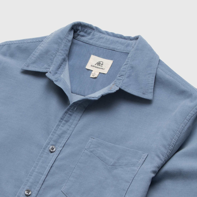 Brian Corduroy Shirt - Country Blue-gallery-44067646963970