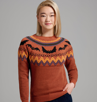 It Be Like 'Bat' Fair Isle Sweater