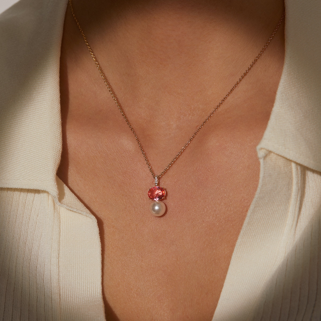 NATURAL BEAUTY PINK PEARL PENDANT-gallery-46884331356419