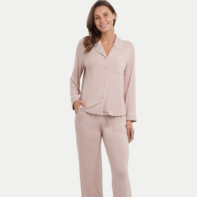 Long Sleeve Bamboo Pajama Set-gallery-41445325308144